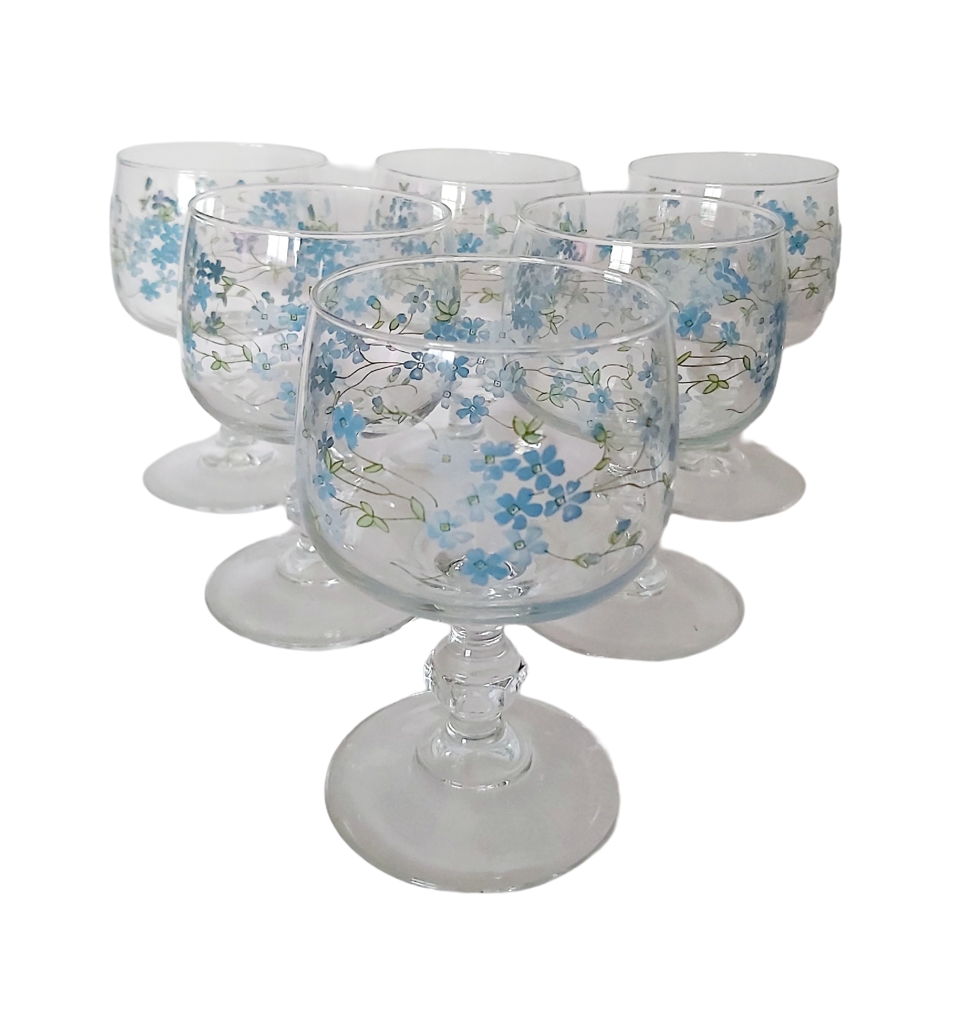 Arcopal Myosotis Veronica - Lot de 6 Verres à Pied