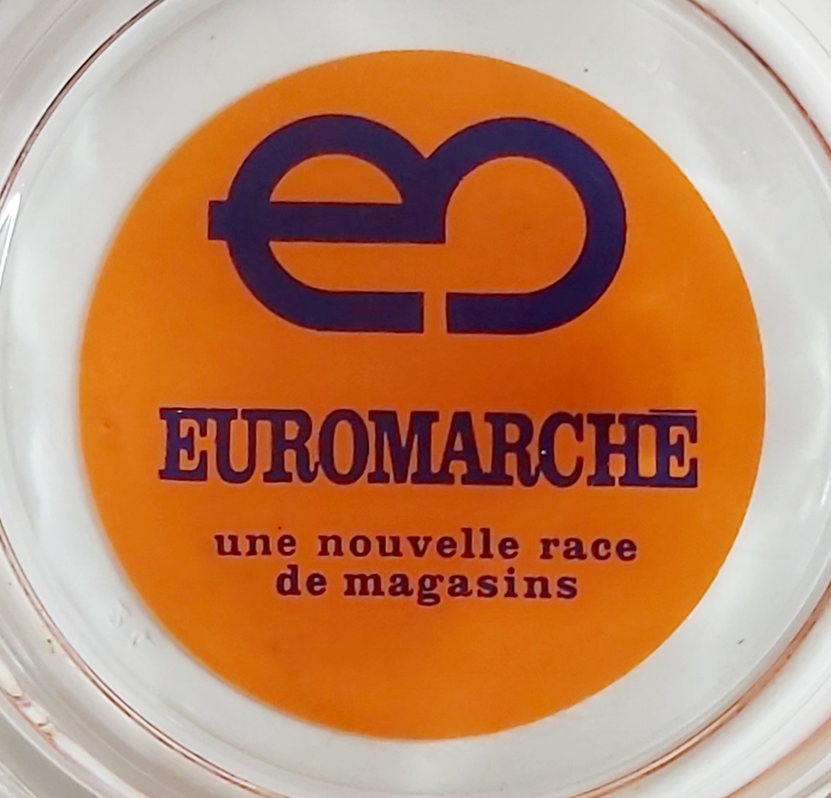 Euromarché - Ancien Cendrier Publicitaire Rare en Verre Années 70 – Image 2