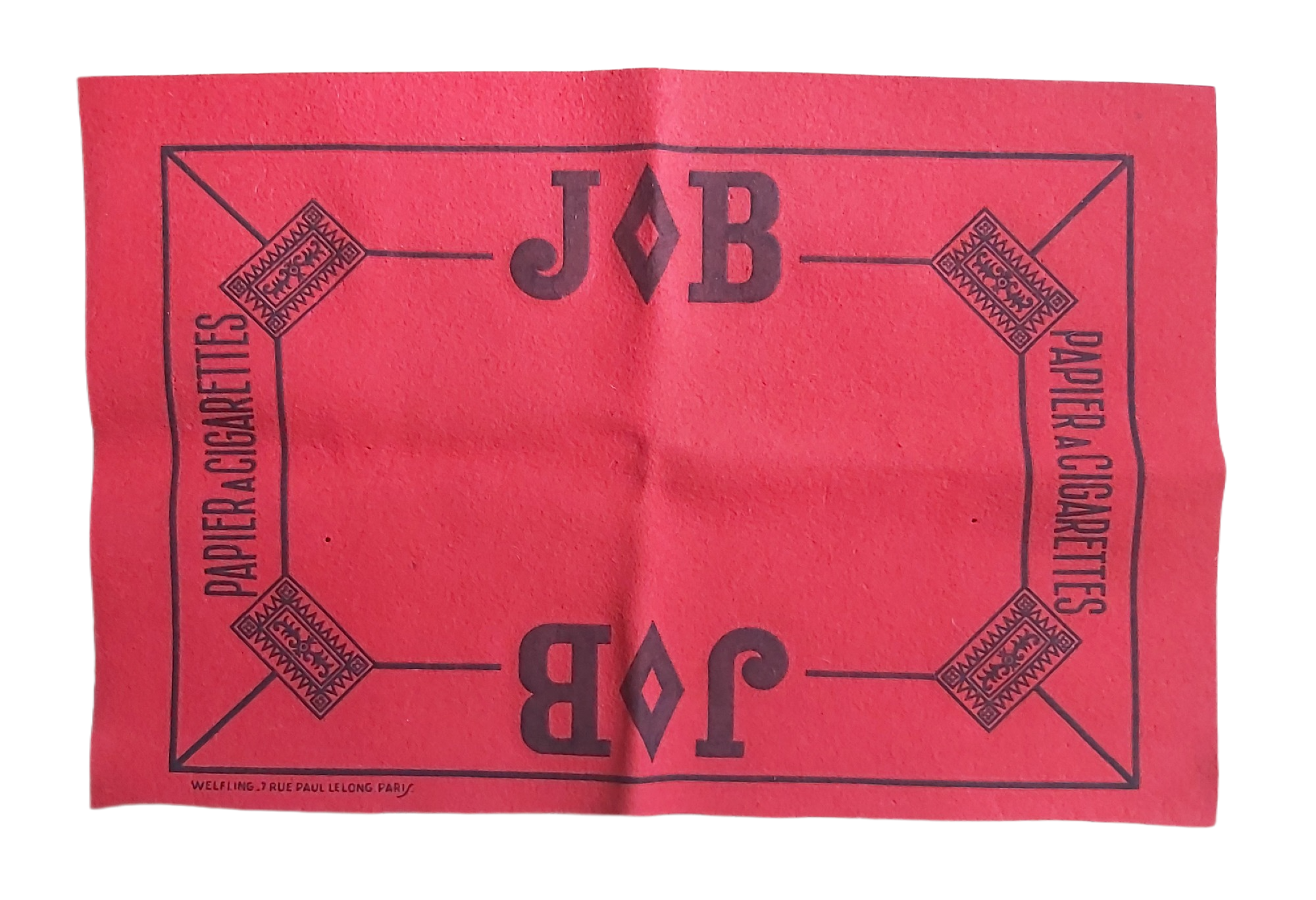 Ancien Tapis De Cartes JOB • Feutrine Publicitaire Bistrot Vintage Paris 64x42 cm
