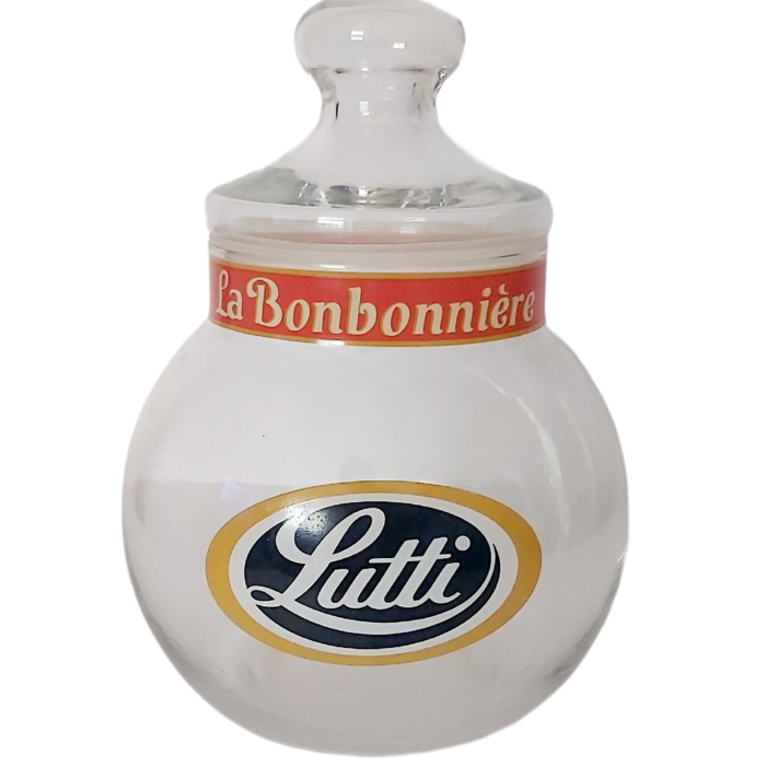 Bonbonnière en Verre Publicitaire Lutti Années 90/2000
