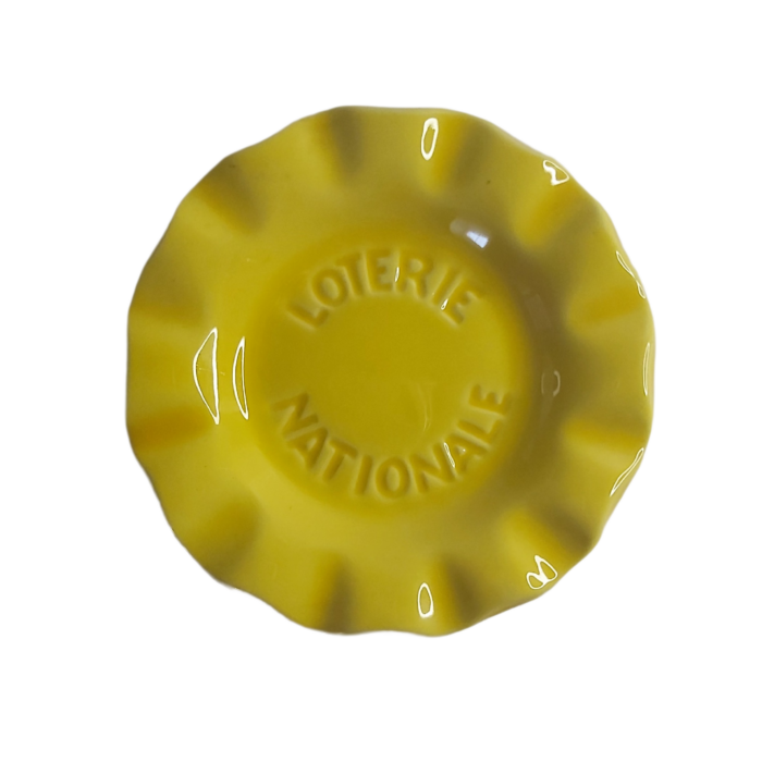 Cendrier Publicitaire Loterie Nationale Jaune - Années 60/70