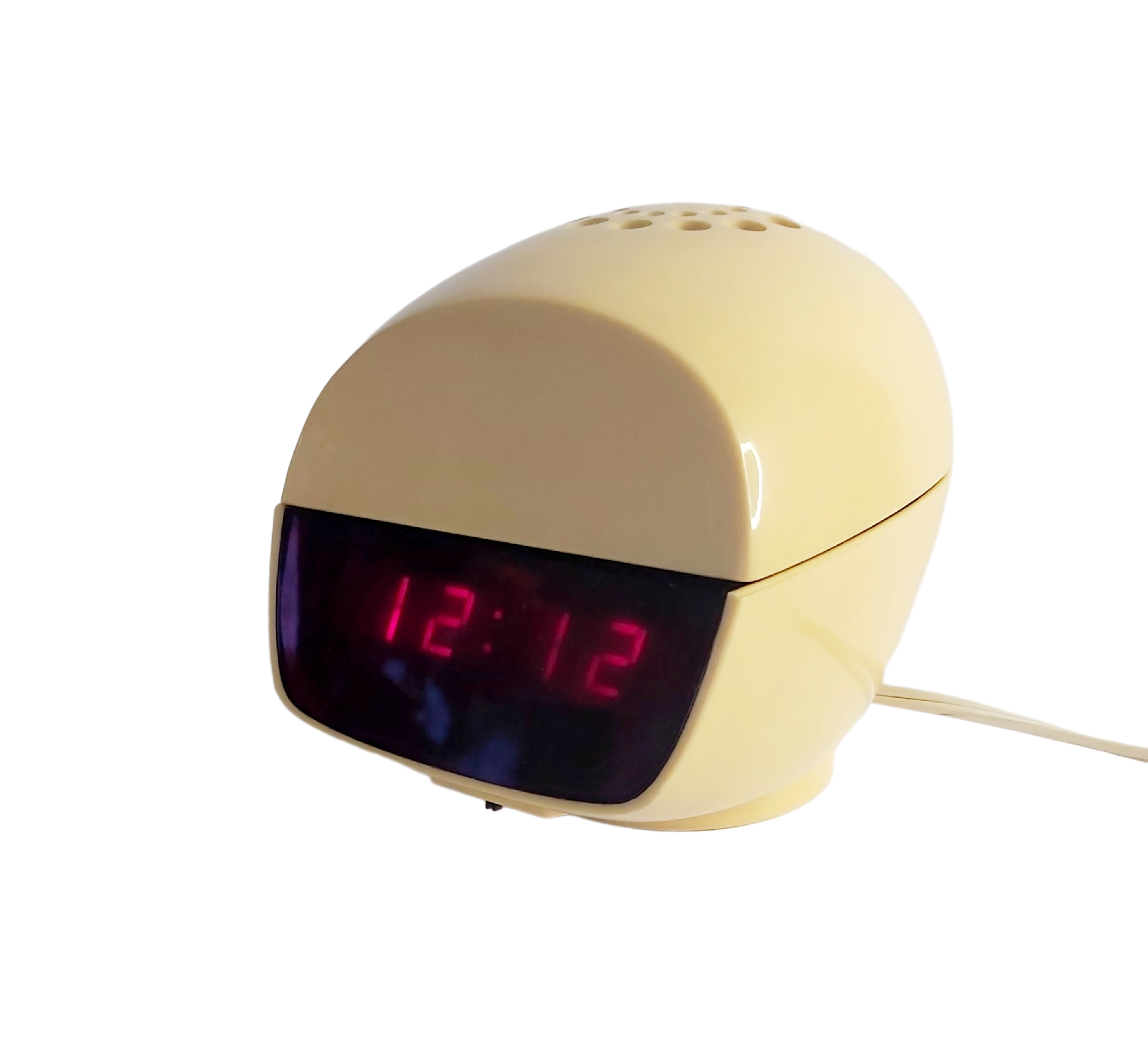 Lampe Réveil Space Age Vintage Années 70 Plastique Ivoire Pop Design – Image 7