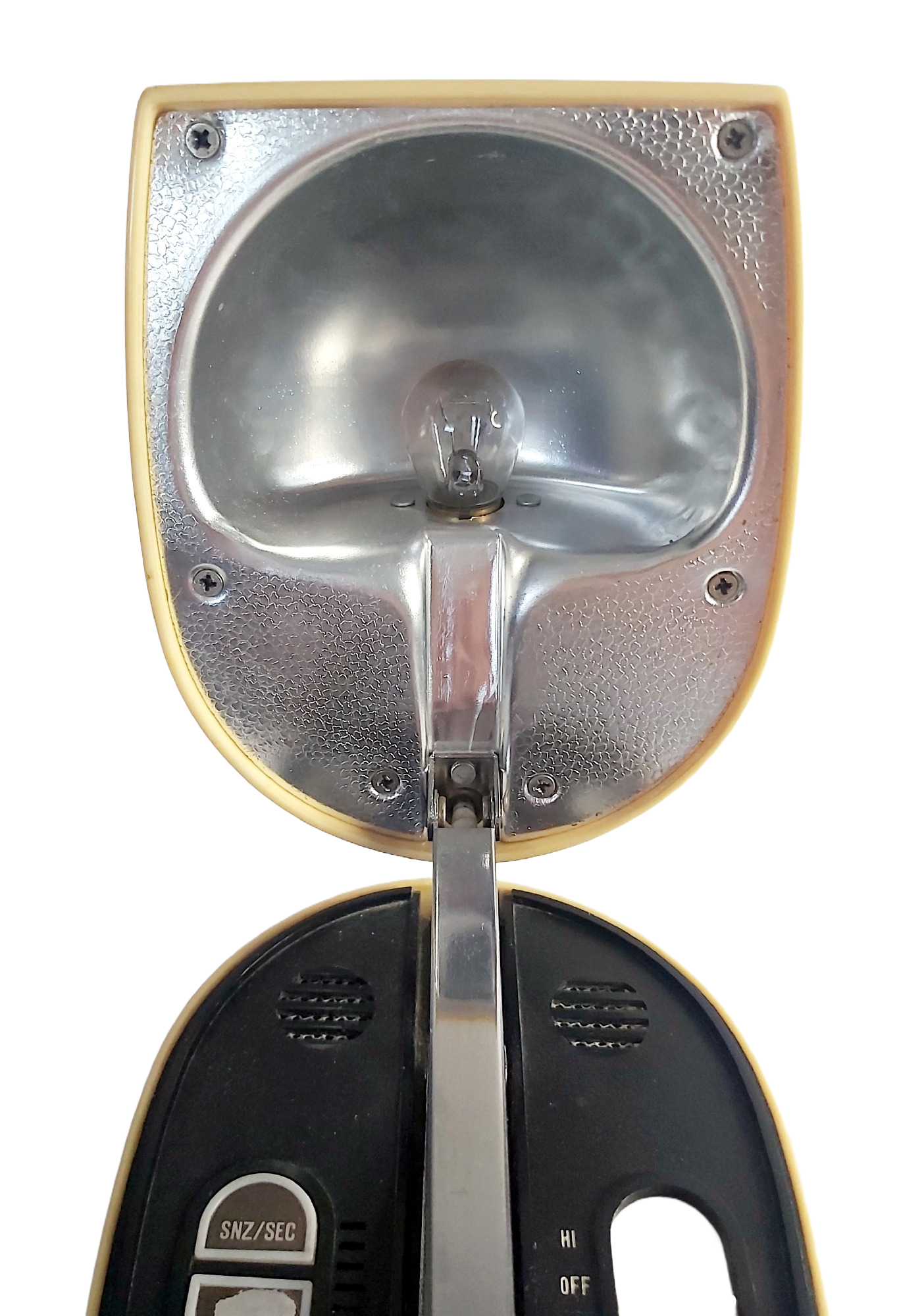 Lampe Réveil Space Age Vintage Années 70 Plastique Ivoire Pop Design – Image 12