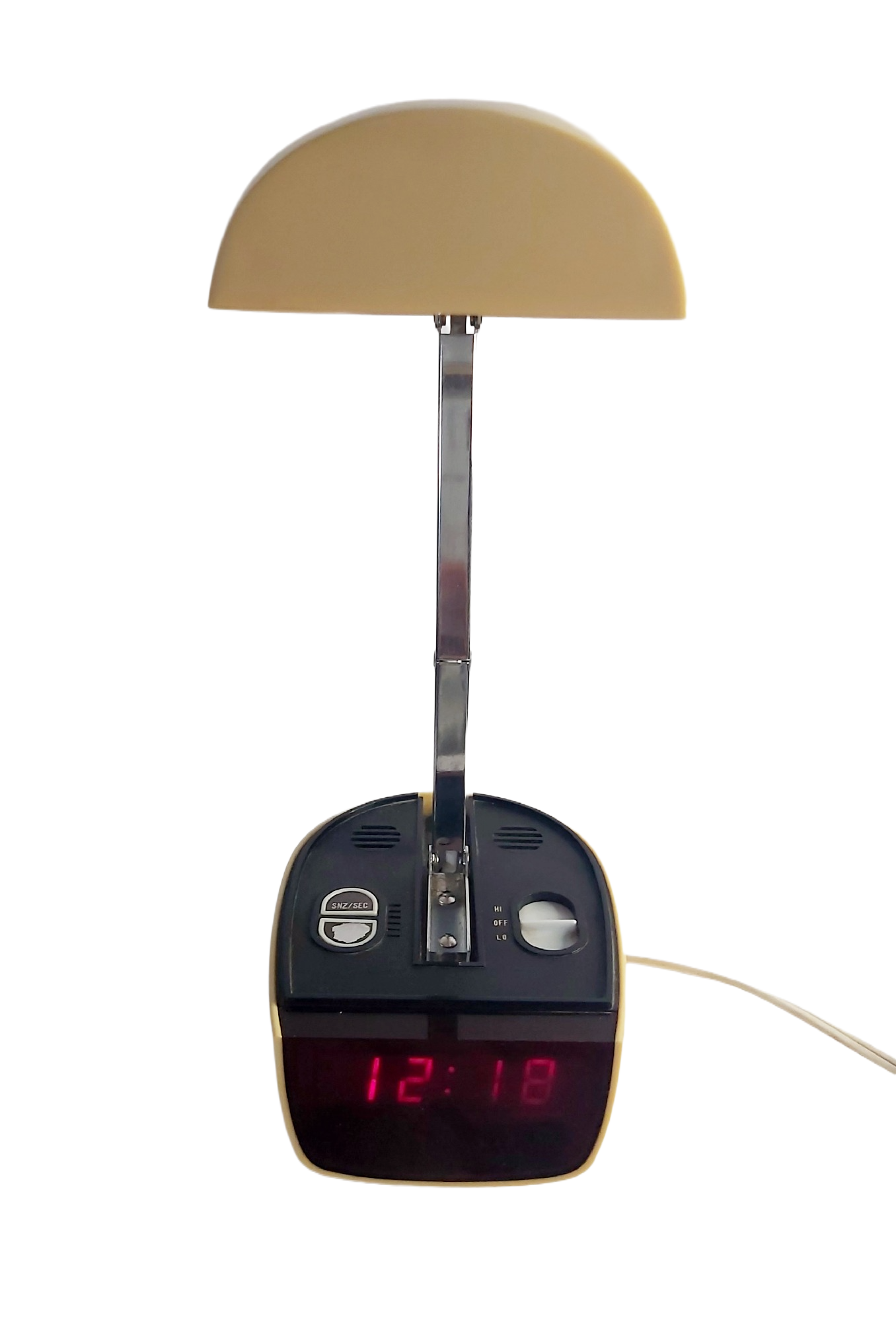 Lampe Réveil Space Age Vintage Années 70 Plastique Ivoire Pop Design – Image 5