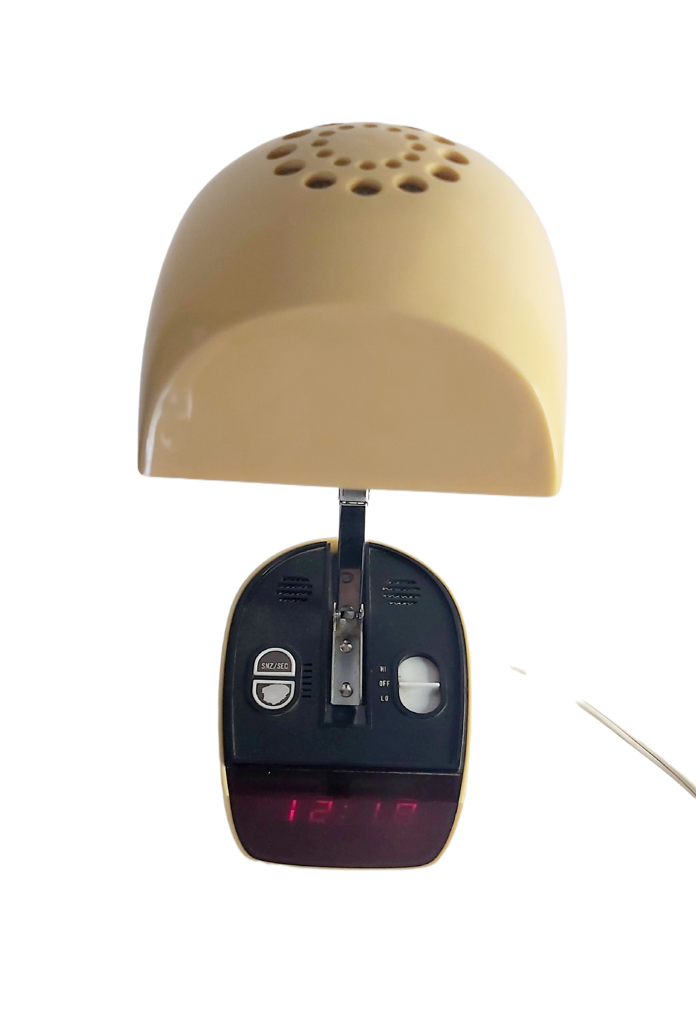 Lampe Réveil Space Age Vintage Années 70 Plastique Ivoire Pop Design – Image 4