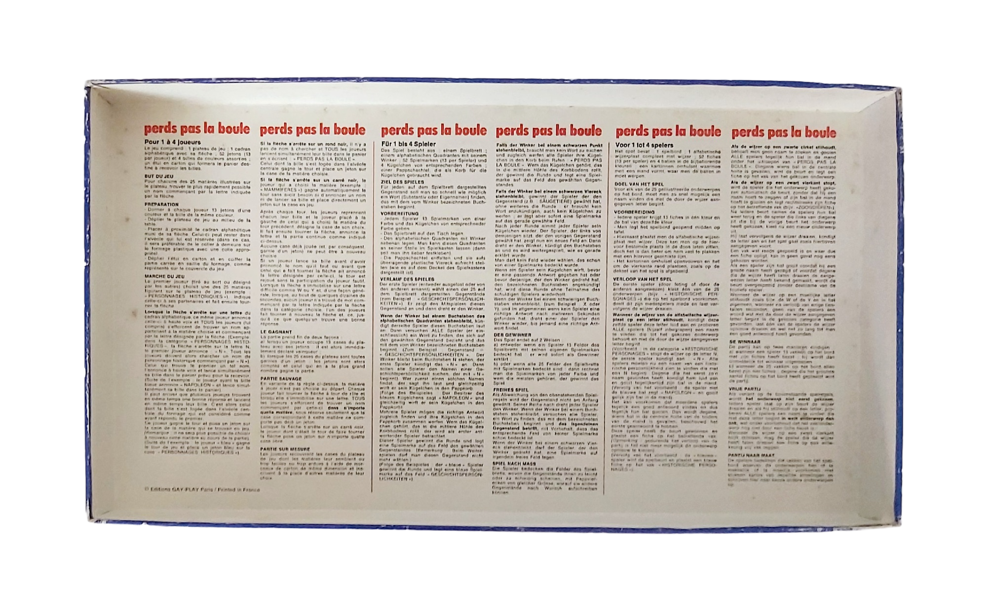 Perds Pas La Boule Jeu De Société GAY-PLAY (1977) Complet – Image 9