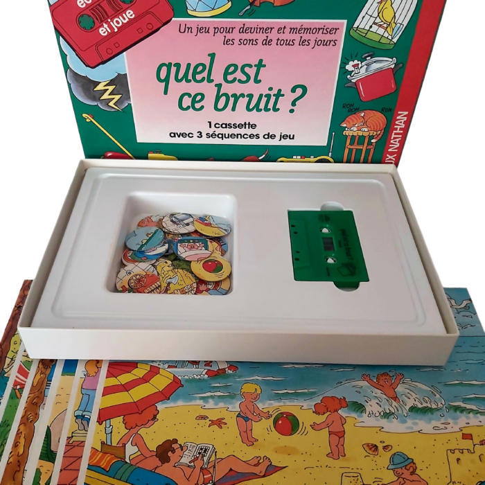 ​Quel Est Ce Bruit ? Loto Sonore Nathan (1991)  Cassette  Complet