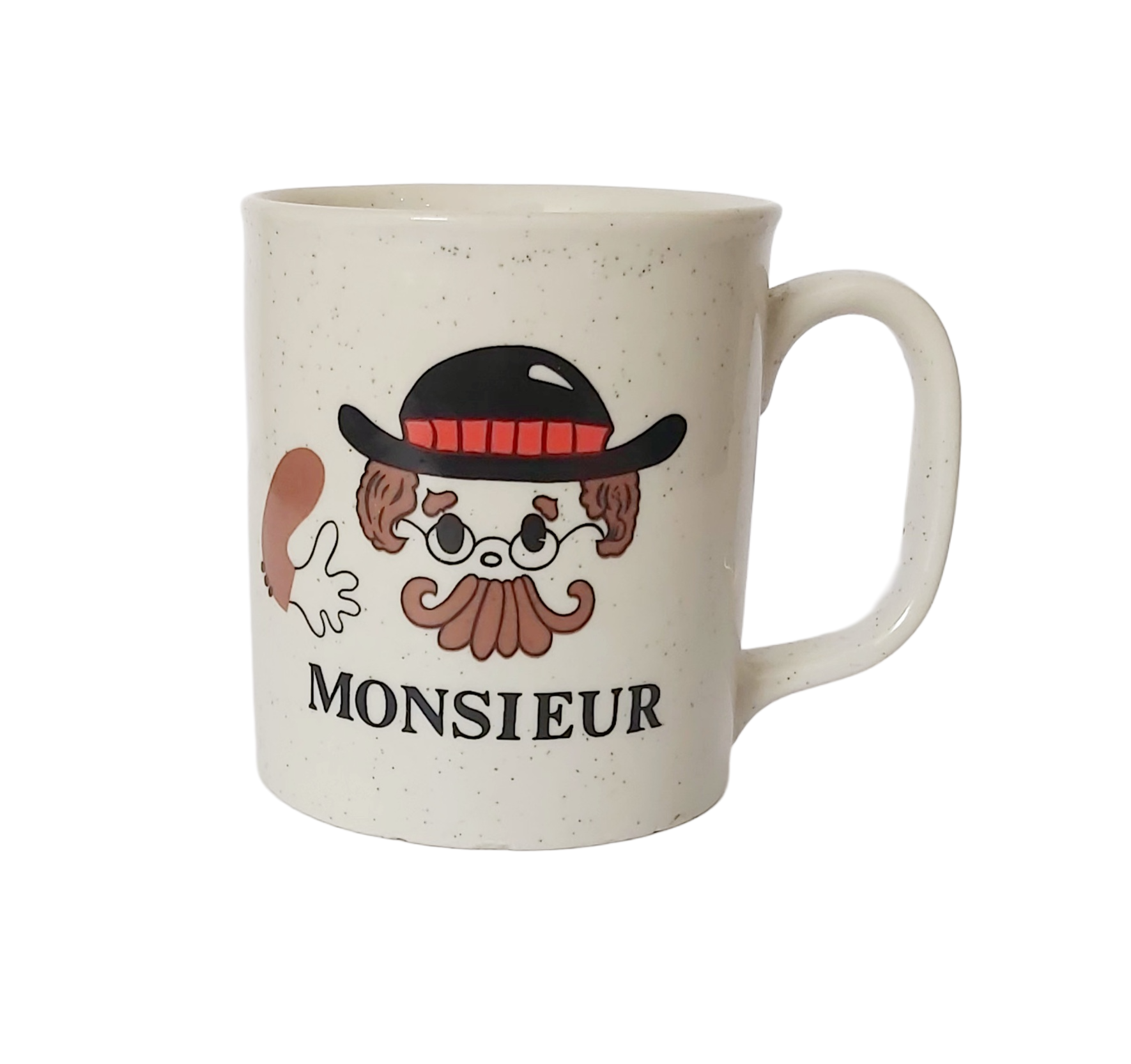 Duo Mugs Vintage Grès 70s Monsieur & Madame Made in Korea – Image 3