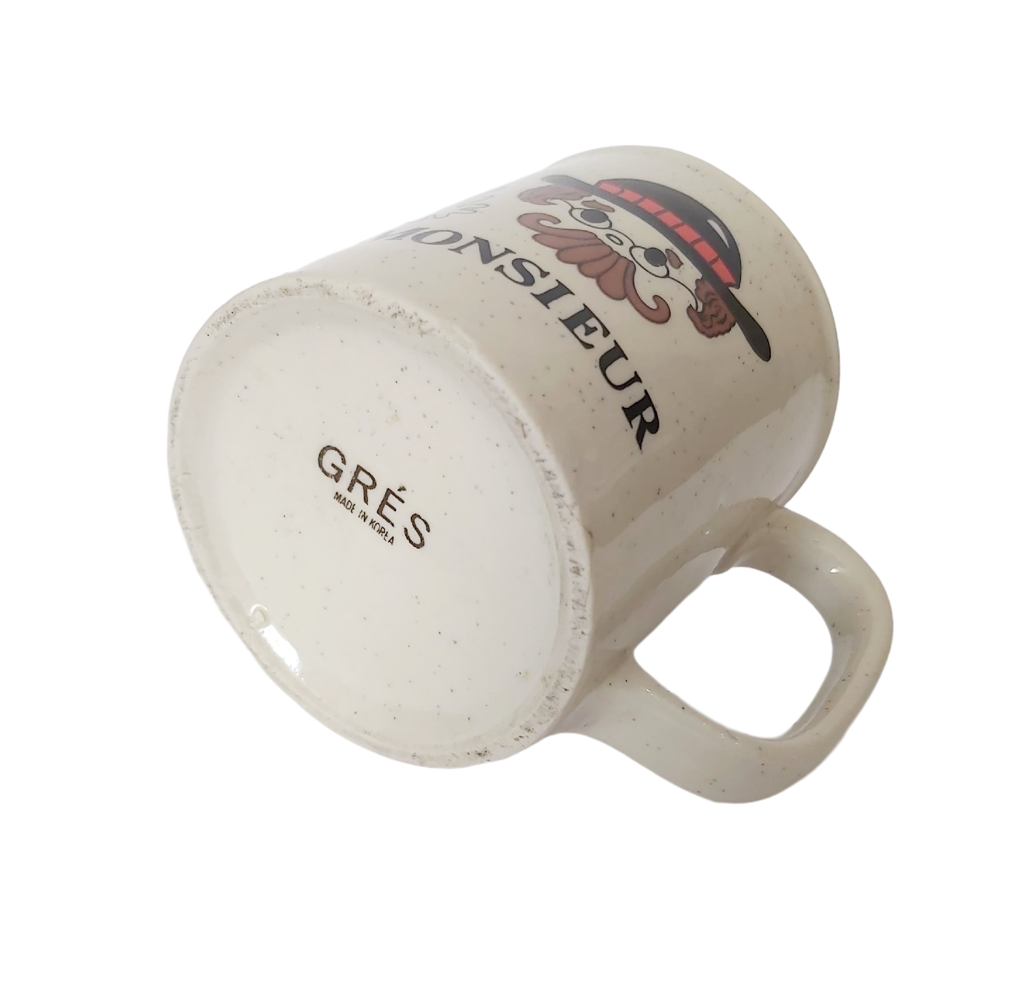 Duo Mugs Vintage Grès 70s Monsieur & Madame Made in Korea – Image 4