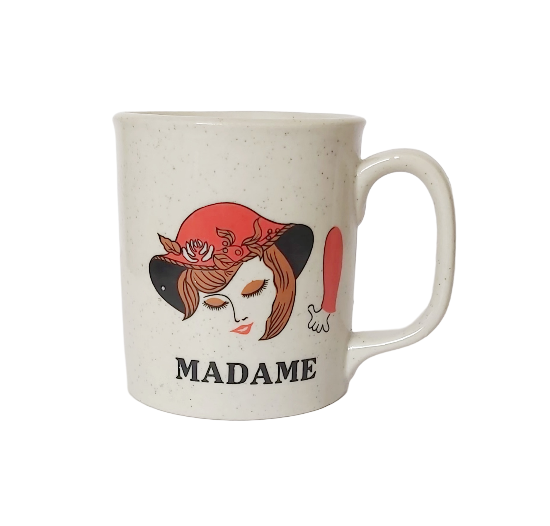 Duo Mugs Vintage Grès 70s Monsieur & Madame Made in Korea – Image 2