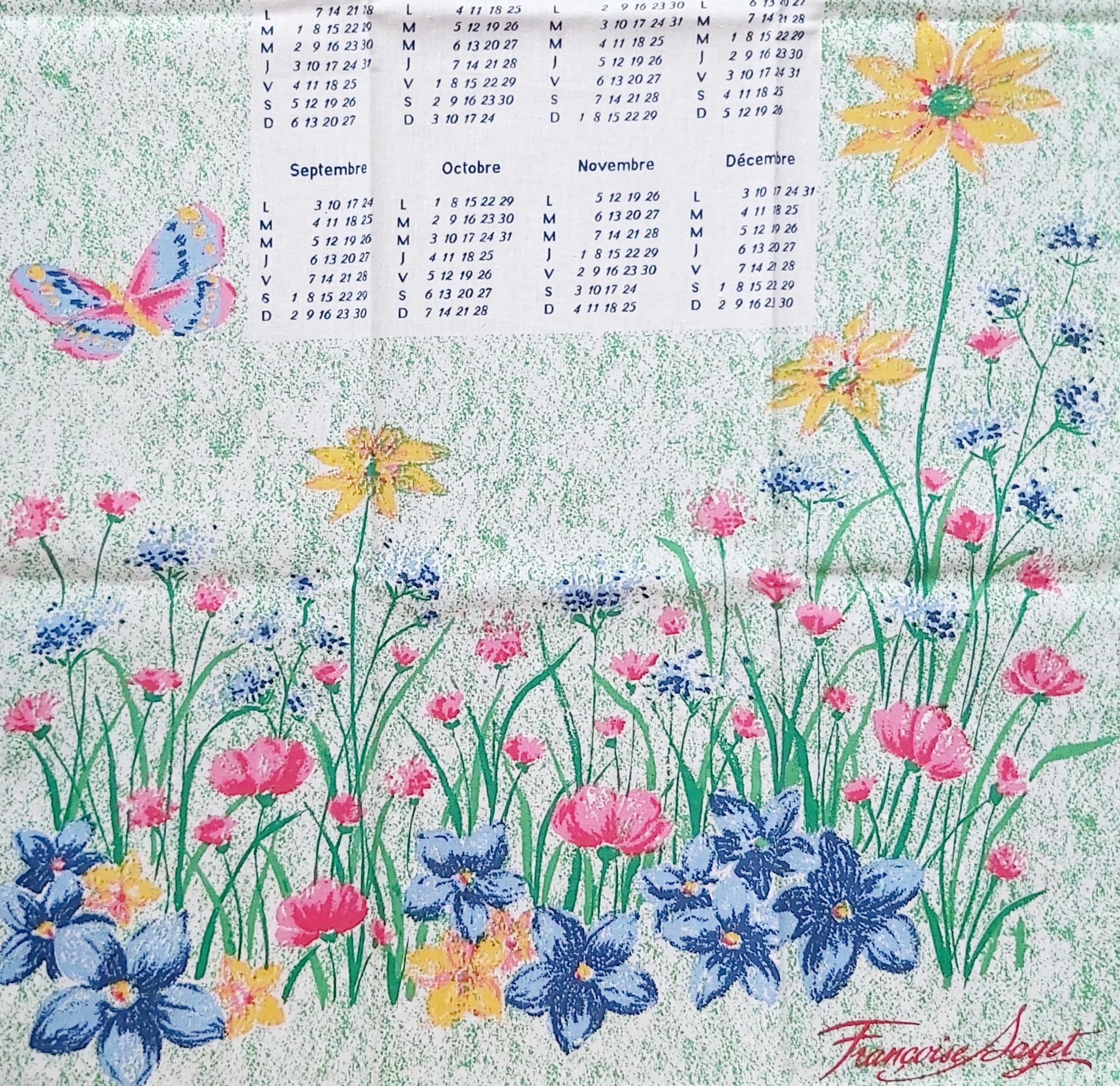 Torchon Calendrier de 2001 Françoise Saget – Image 2