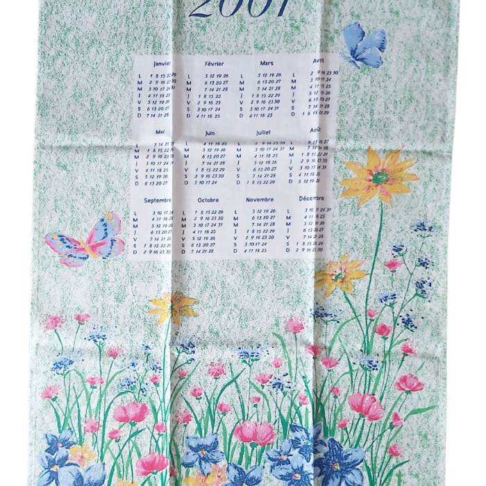Torchon Calendrier de 2001 Françoise Saget