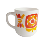 Mug Arcopal Mobil Vintage 70s Orange et Rouge