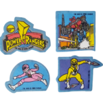 Power Rangers — Lot de 4 Écussons Thermocollants Vintages 1995 (Saban)
