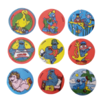 1, 2, 3 Sesame Street — Lot de 9 Écussons Thermocollants Vintages (Jim Henson)