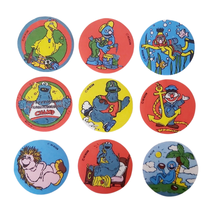 1, 2, 3 Sesame Street — Lot de 9 Écussons Thermocollants Vintages (Jim Henson)