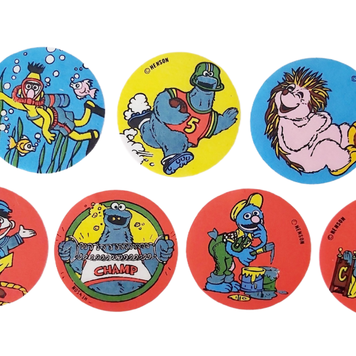 1, 2, 3 Sesame Street — Lot de 7 Écussons Thermocollants Vintages (Jim Henson)