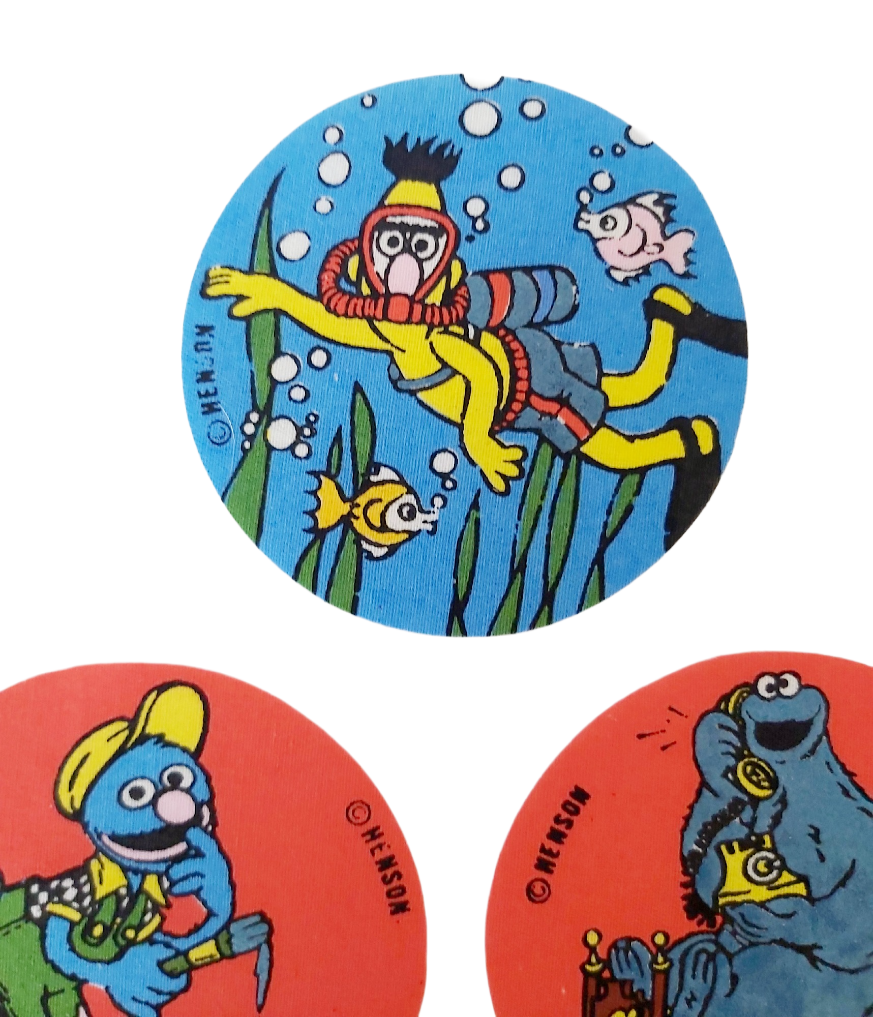 1, 2, 3 Sesame Street — Lot de 3 Écussons Thermocollants Vintages (Jim Henson) – Image 2