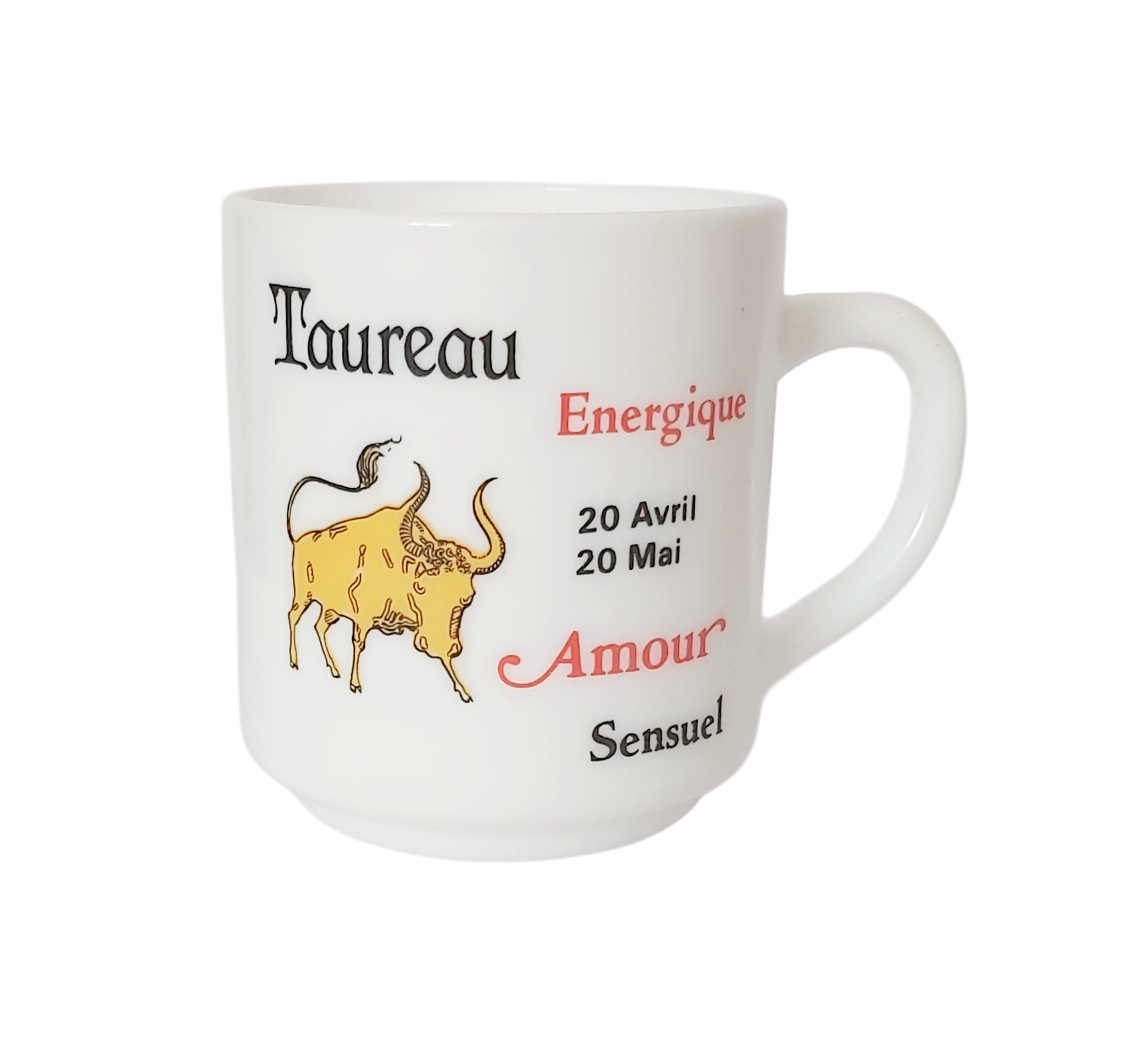 Arcopal Zodiaque Lot 2 Mugs Poissons & Taureau – Image 2