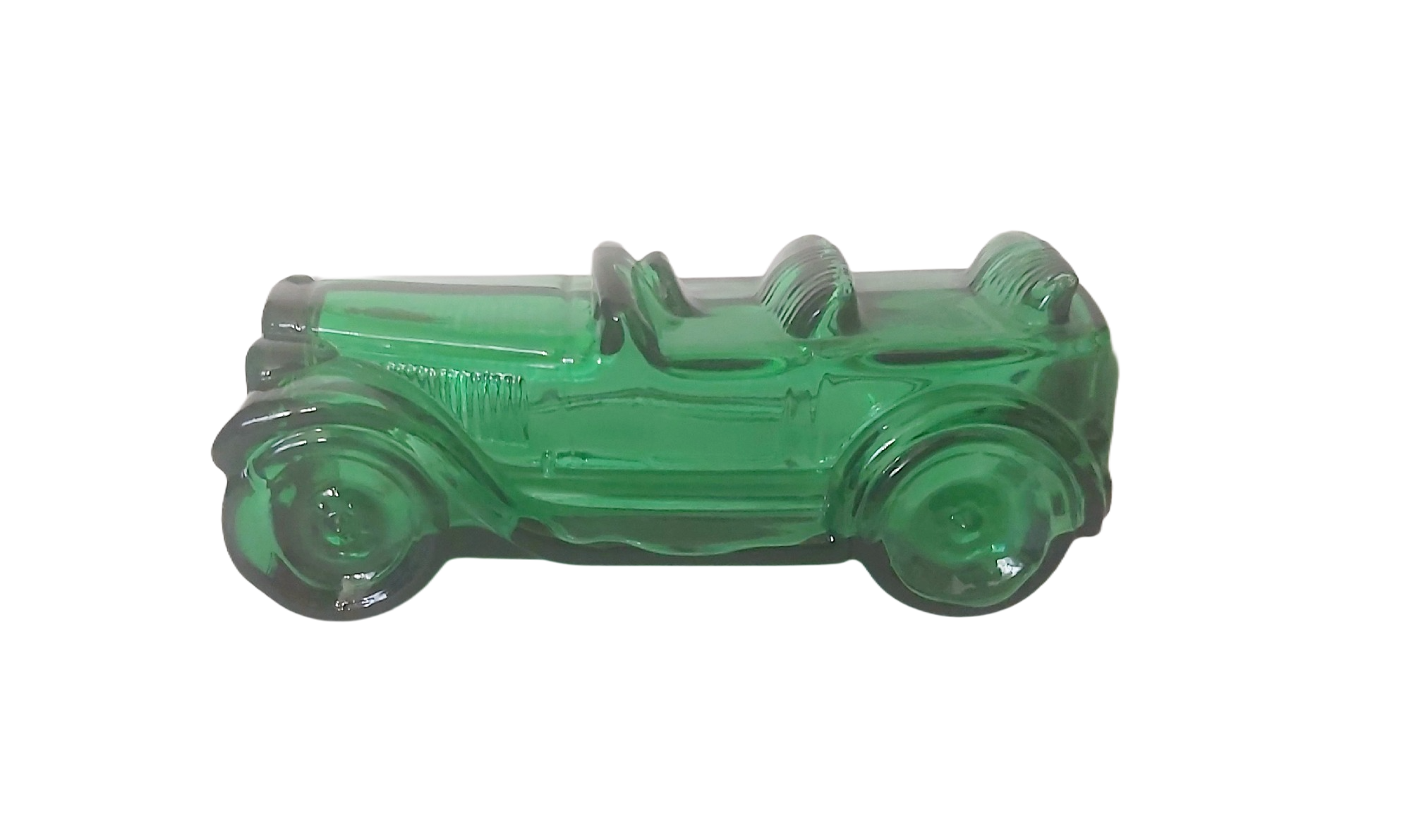 Avon — Flacon de Parfum Vintage Voiture Tacot en Verre Vert – Image 5