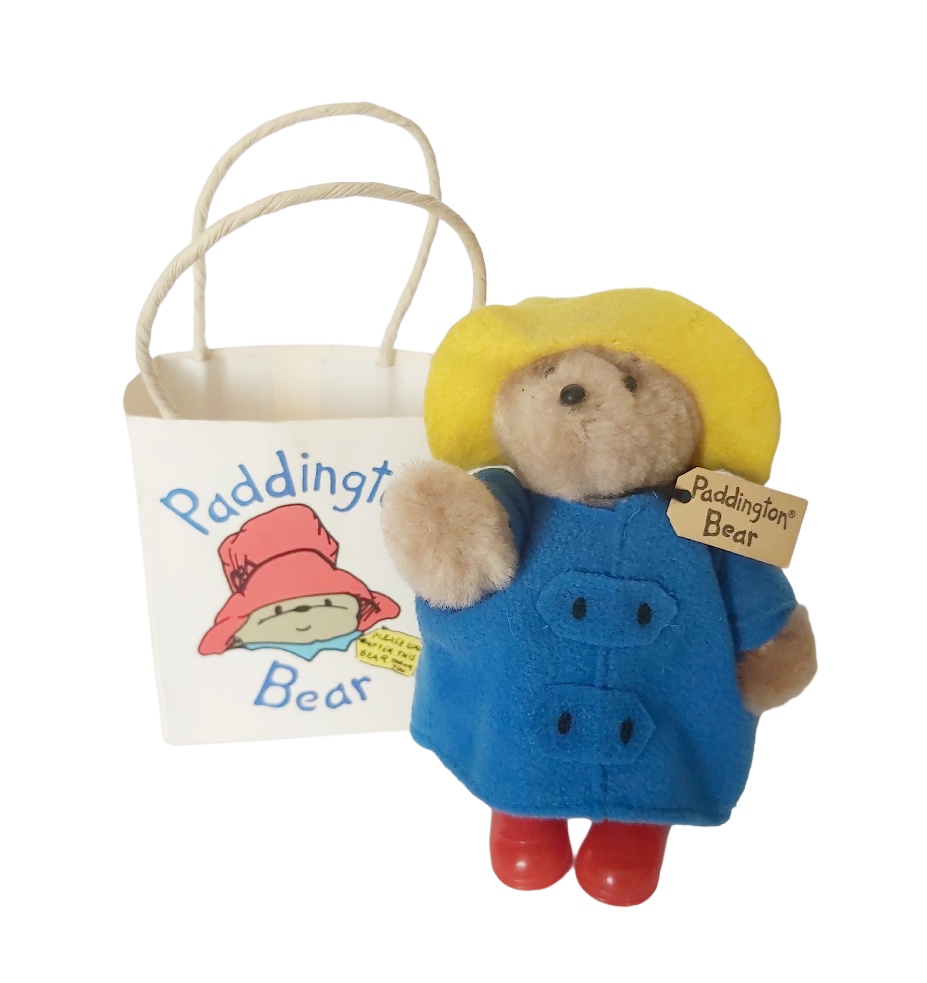 Paddington Bear Ours Articulé Eden Toys 1987 — Avec Sac d'Origine