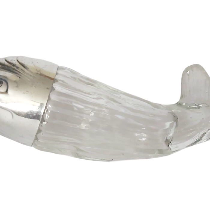 Distributeur de Cacahuètes Vintage Baleine « Nuss Wal » en Verre — Années 60/70