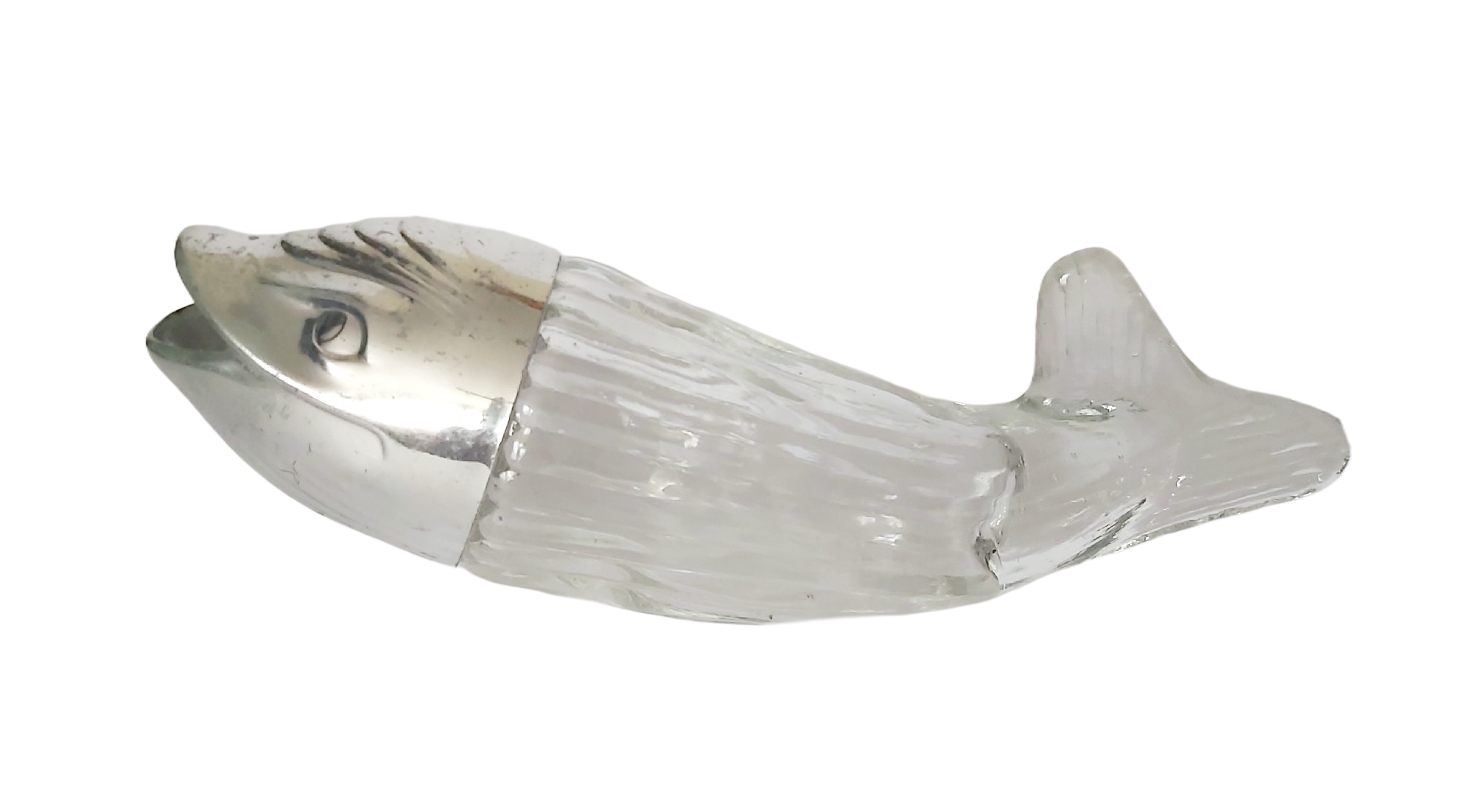 Distributeur de Cacahuètes Vintage Baleine « Nuss Wal » en Verre — Années 60/70
