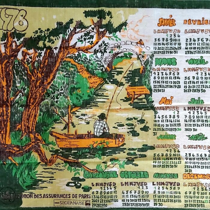 ​Torchon calendrier 1976 UAP Séquanaise