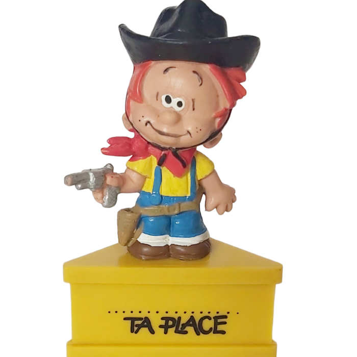 ​Boule et Bill Figurine Cowboy Ta Place schleich 1980
