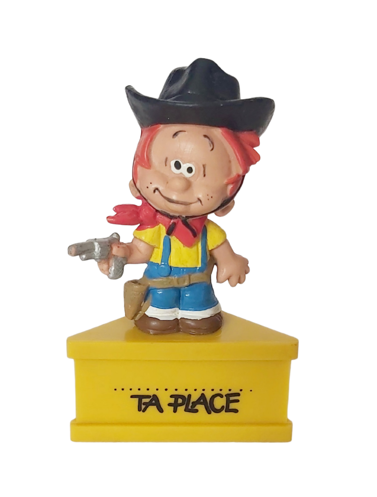 ​Boule et Bill Figurine Cowboy Ta Place schleich 1980