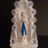 Ancien objet Religieux lumineux La Vierge Marie